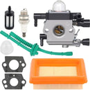 Hipa 4601 120 0600 Carburetor Air Filter Kit for STIHL MM55 MM55C Tiller Multi Engine Replace Zama C1Q-S202A C1Q-S202-1