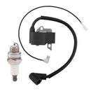 Ignition Coil For Husqvarna 128LDX 128C 128CD 28cc 125L 125E 124L Gas Weed Trimmer Brushcutter Replace 545046701 with Spark Plug-1