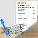 Hipa 125B Carburetor Kit for Husqvarna 125BVX 125BX Leaf Blower Parts 28CC 170-MPH 470-CFM Replace 545081811 545112101 581798001-9