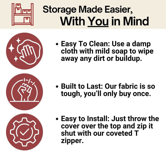 Storage Shelving Top Cover, 48"W x 18"D x 18"H, one side see through panel (Top Part ONLY)