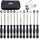 Biuhpa Set mit 12 Schraubendreher Vergaser-Einstellwerkzeug mit Reinigungsbürsten, Splined/Pac Man/Double D für Poulan Husqvarna STHIL Echo Motor Motorsense Kettensäge-1