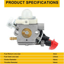 Hipa Carburetor Kit for Stihl FS 56 RC FS56 FS56RC FS56C HT56C KM56 FS50 HT56 KN56 KM56C Trimmer Replaces C1M-S267A 4144 120 0608-5