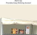 Storage Shelving Unit Cover, fits racks 36"W x 18"D x 72"H in Off White-4