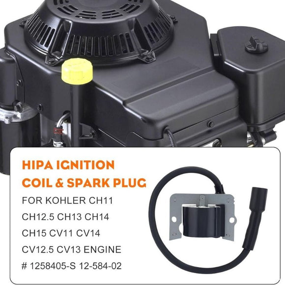 Ignition Coil for Kohler CV11 CV12.5 CV13 CV14 CV15T CH11 CH12.5 CH13 CH14 CH15 CV13T CH11T CH11GT Engine Mower Replace 12-584-02 1258405-S