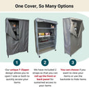 Storage Shelving Unit Cover, fits racks 60"W x 24"D x 72"H in Grey-4