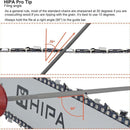 Hipa 3pcs 7/32 inch Round Chainsaw Chain File With File Guide to Sharpen 3/8, .404 inch Pitch Saw Chain-5