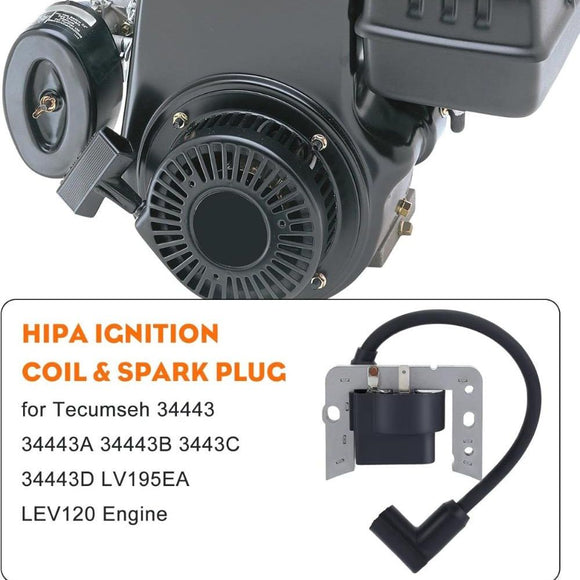 Hipa 4443A 34443 Ignition Coil Module for Tecumseh 34443B 3443C 34443D LV195EA OH195XP OHH45 OHH50 OHH55 OHH60 Toro 6.75HP 6.5HP Lawnmower Snowblower