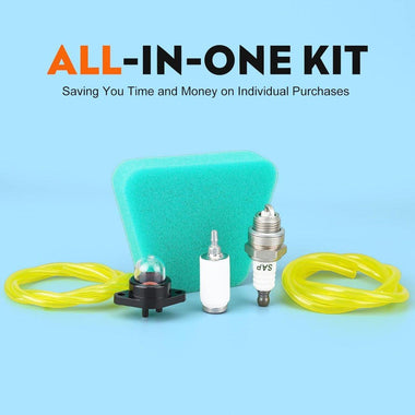 Hipa Parts for Poulan 2150 2375 1950 2055 Chainsaw Primer Bulb Pump with 530037793 Air Filter Fuel Filter Fuel Line Hose Tube Kit - 0