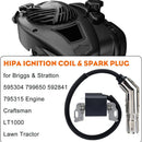 Hipa 595304 Magneto Armature Ignition Coil for Briggs & Stratton 799650 592841 795315 Intek OHV Engine Poulan Craftsman MTD Troy-Bilt Mower Engine-3