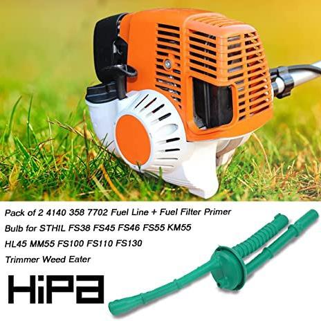 Hipa (2 Pack) 4140 358 7702 Fuel Line for STIHL FS55R FS55 FS90 FS90R FS38 FS45 FS46 FS55 KM55 HL45 MM55 FS100 FS110 FS130 Trimmer Weed Eater