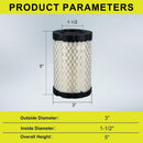 Hipa 2 Pack 796031 Air Filter for Briggs and Stratton Husqvarna 591334 59420 590825 797704 John Deere D100 D110 D125 D130 D140 Lawn Mower-8