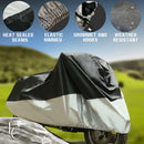 Heavy Duty Motorcycle Cover with Cable & Lock (XL) Black-4