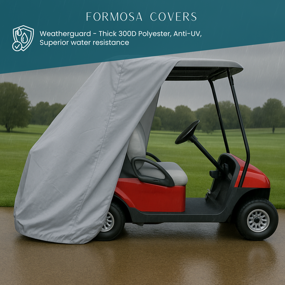 2+2 Passenger Golf Cart Storage Cover (4 Passenger Short Roof 58") Grey