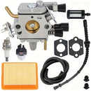 Hipa FS250 4134-120-0653 Carburetor Kit for Stihl FS250R FS300 FS350 FS120 FS120R FS200R Backpack Brushcutter-3