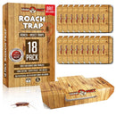 Roach Traps Indoor Sticky (18 Pack) - Glue Traps for Roaches Bug Traps with Roach Bait Traps - Long Lasting Non-Toxic Children and Pet Friendly - Trap a Pest-1