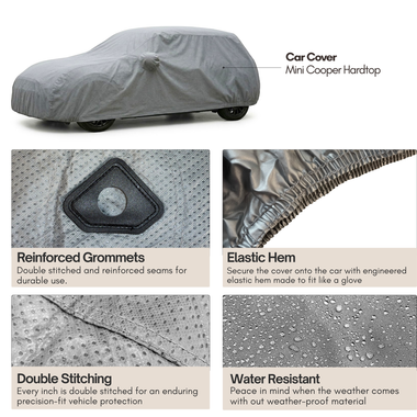 Car Cover for Mini Cooper Hardtop 2 Door and 4 Door, Convertible, Coupe, fits up to 158"L - 0