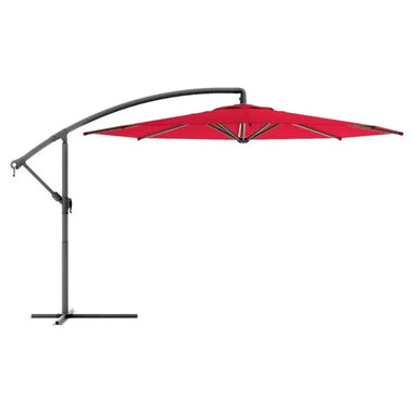 9 ft Cantilever Hanging Umbrella 6 Rib Replacement Canopy Red - 0