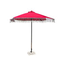 9ft 6 Ribs Replacement Umbrella Canopy w/ Tassels in Red (Canopy Only)-1