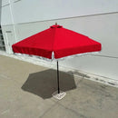 9ft 6 Ribs Replacement Umbrella Canopy w/Fringed Valance in Red (Canopy Only)-11