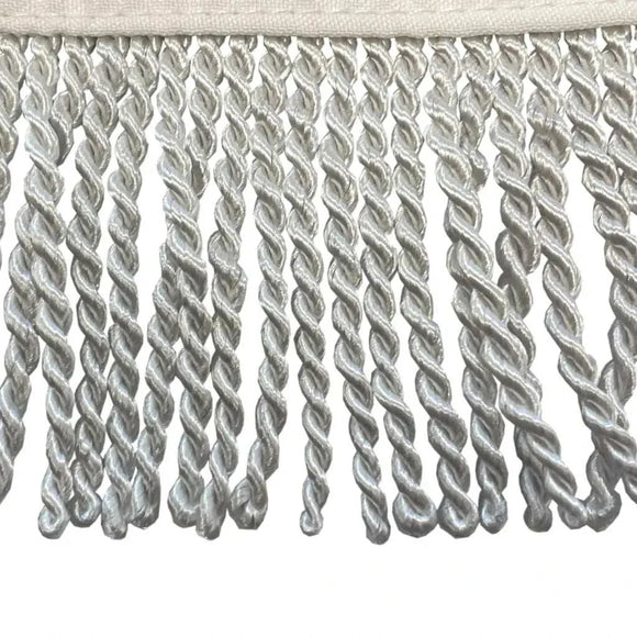 9ft 6 Ribs Replacement Umbrella Canopy w/Fringed Valance in Taupe (Canopy Only)