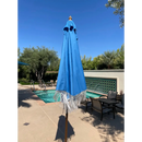 9ft 8 Ribs Replacement Umbrella Canopy w/ Tassels in Capri Blue (Canopy Only)-4