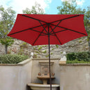 9ft Market Patio Umbrella 6 Rib Replacement Canopy Brick-8