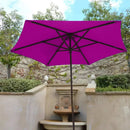 9ft Market Patio Umbrella 6 Rib Replacement Canopy Fuchsia-8