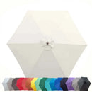 9ft Market Patio Umbrella 6 Rib Replacement Canopy Off-White-3