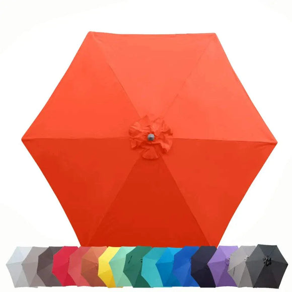 9ft Market Patio Umbrella 6 Rib Replacement Canopy Orange