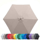 9ft Market Patio Umbrella 6 Rib Replacement Canopy Taupe-8