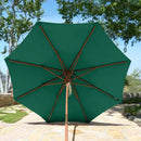 9ft Market Patio Umbrella 8 Rib Replacement Canopy Hunter Green-7