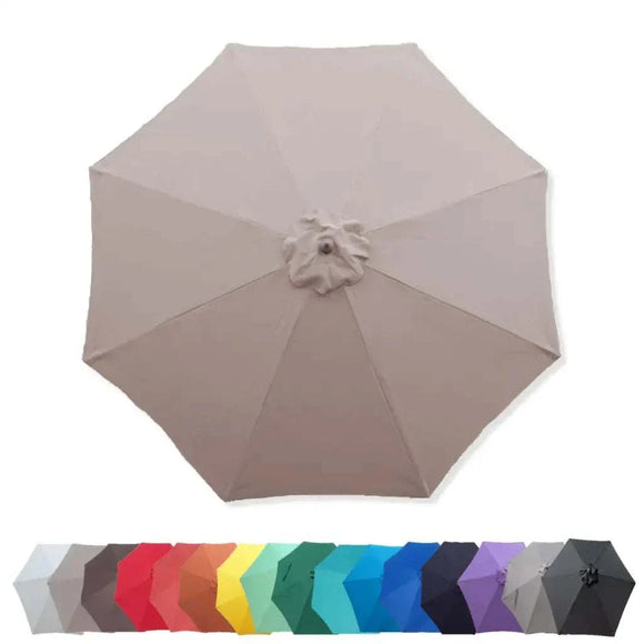 9ft Market Patio Umbrella 8 Rib Replacement Canopy Taupe
