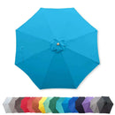 9ft Market Patio Umbrella 8 Rib Replacement Canopy Teal-5