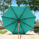 9ft Market Patio Umbrella 8 Rib Replacement Canopy Turquoise Olefin-9