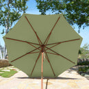 9ft Market Patio Umbrella 8 Rib Replacement Canopy Seafoam Green-8