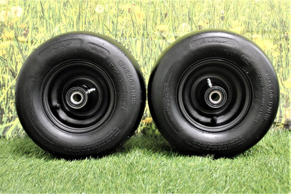 Antego 13x6.50-6 smooth caster assembly on hammered-black wheel compatible with Scag Patriot 486294, 2-pack listing