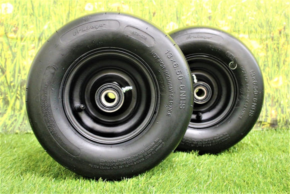 Antego 13x6.50-6 smooth caster assembly on hammered-black wheel compatible with Scag Patriot 486294, single listing