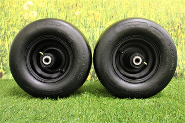 Front view of Antego 13x6.50-6 Greenworks caster tire and wheel assembly, single assembly