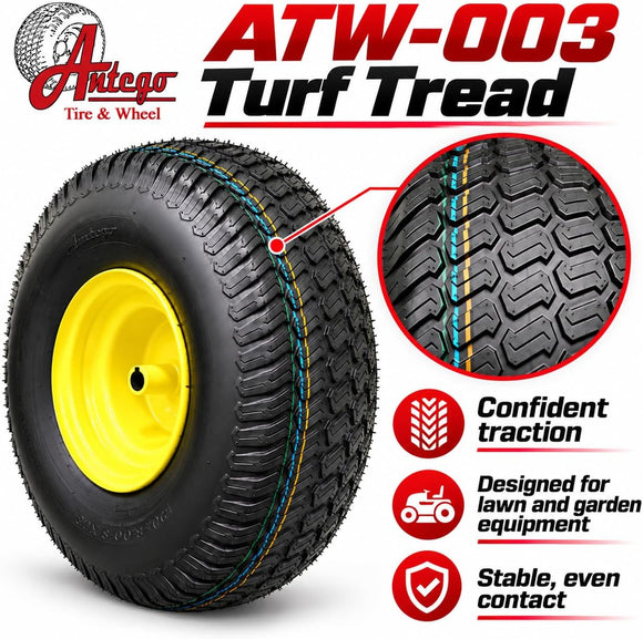 Antego 20x8.00-8 ATW-003 Tire & Wheel Assemblies for John Deere, Set of 2
