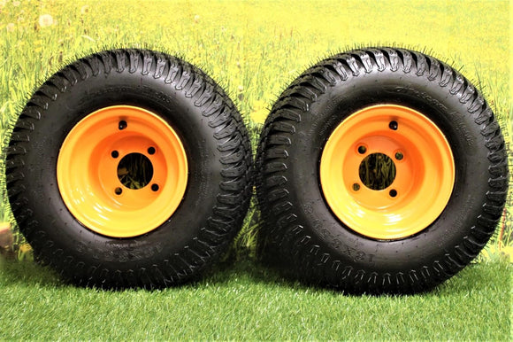 Antego 18x8.50-8 ATW-003 rear mower assembly on Cat’s Eye Gold wheel compatible with Scag 481867, 4-pack listing