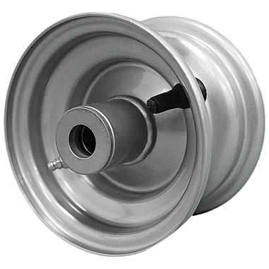 Antego bare 5x3 chrome-silver mower wheel with 4.62-inch hub and 3/4-inch bore, 4-pack listing