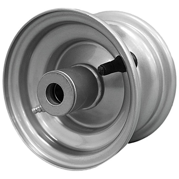 Antego bare 5x3 chrome-silver mower wheel with 4.62-inch hub and 3/4-inch bore, 4-pack listing