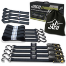 Tie Down Ratchet Straps (4 Pack) - 1 in x 15 ft | AAR Certified Break Strength (1,823 lbs) | Cargo Tie Down Set-1
