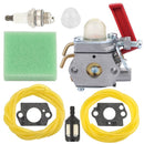 Carburetor Kit for Homelite UT20760 UT20764 UT20769 US20751 UT15180 UT15176 B25C D725CD D825SB String Trimmer Replace C1M-W44 984534001-1