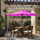 9ft Market Patio Umbrella 8 Rib Replacement Canopy Fuchsia-7