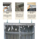 Storage Shelving Unit Cover, fits racks 24"W x 18"D x 72"H one side see through panel in Grey-6