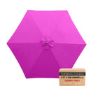 9ft Market Patio Umbrella 6 Rib Replacement Canopy Fuchsia-1