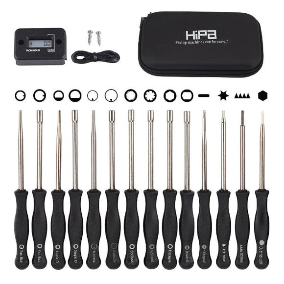 Hipa 2-Stroke Engine Carburetor Adjustment Tool Tuning Set for Stihl Poulan Echo Husqvarna Chainsaw Weed Eater Trimmer Blower Edger Hedge Pack-of-14