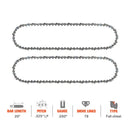 20 Inch Chain .325 Pitch .050 Gauge 78 DL For Oregon H78 M78 Husqvarna 235 240 440 136 141 142 Jonsered CS 2255 2250 Chainsaw Full Chisel-2