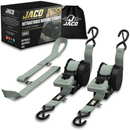 Retractable Ratchet Straps - 1" x 15 ft (1,760 lbs Break Strength) | Auto Self Retracting Cargo Tie Down Strap Set-21